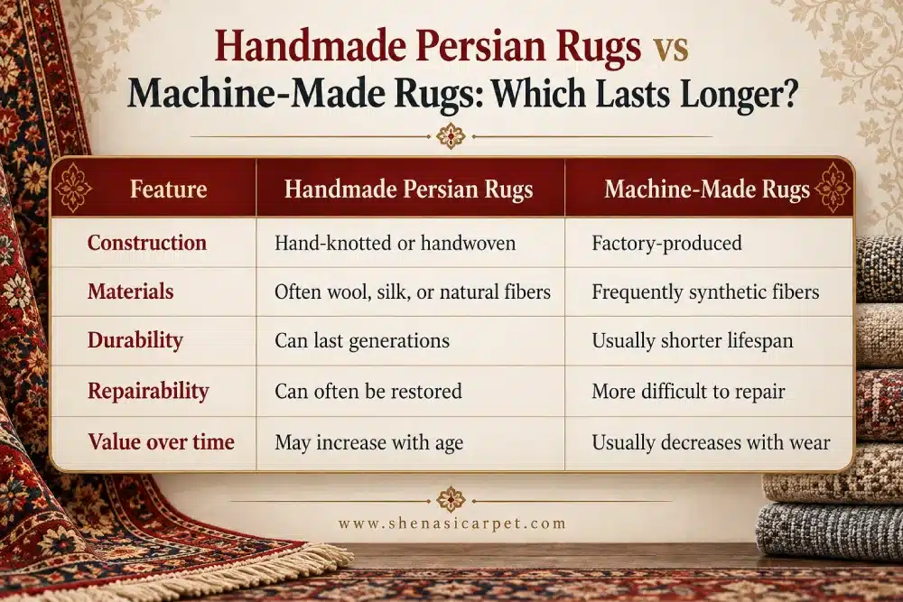 Handmade Persian Rugs vs Machine-Made Rugs