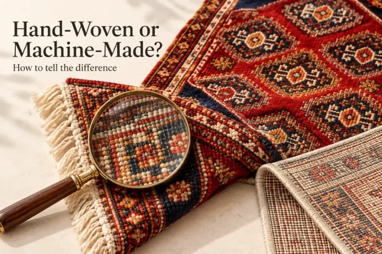 hand knotted vs machine made rugs